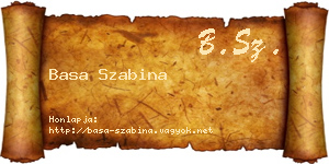 Basa Szabina névjegykártya